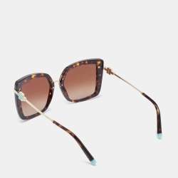 Pre Owned Tiffany & Co. Brown Tortoise Gradient TF 4185 Square Sunglasses