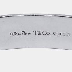 Pre Owned Tiffany & Co. Paloma Picasso Caliper Steel Titanium Cuff Bracelet