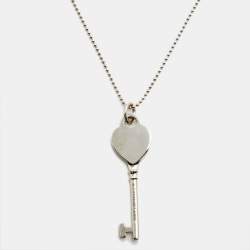 Tiffany & Co. Return To Tiffany Key Sterling Silver Pendant Necklace