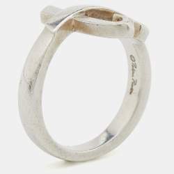 Pre Owned Tiffany & Co. Paloma Picasso Loving Heart Silver Ring Size 53