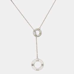 Pre Owned Tiffany & Co. Pierced Atlas Sterling Silver Lariat Necklace