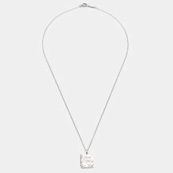 Pre Owned Tiffany & Co. Tiffany Notes Sterling Silver Pendant Necklace