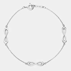 Pre Owned Tiffany & Co. Infinity Endless Sterling Silver Bracelet