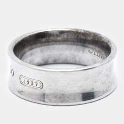 Tiffany & Co. 1837 Sterling Silver Band Ring Size 51