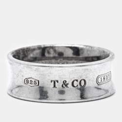 Tiffany & Co. 1837 Sterling Silver Band Ring Size 51