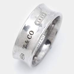 Tiffany & Co. 1837 Sterling Silver Band Ring Size 51