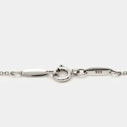 Pre Owned Tiffany & Co. Elsa Peretti Drop Motif Sterling Silver Pendant Necklace