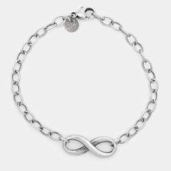 Pre Owned Tiffany & Co. Infinity Sterling Silver Bracelet
