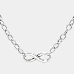 Pre Owned Tiffany & Co. Sterling Silver Infinity Pendant Necklace