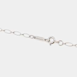 مملوكة مسبقًا  Tiffany & Co. Trefoil Key Sterling Silver Oval Link Chain Necklace