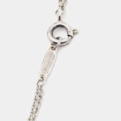 Pre Owned Tiffany & Co. Return To Tiffany Love Heart Tag Diamond Sterling Silver Bracelet