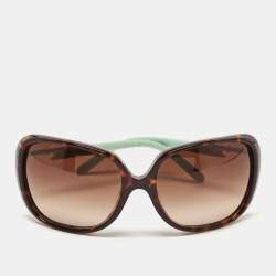 Tiffany & Co. Brown/Blue Gradient TF 4055 Heart Key Crystals Oversized Sunglasses