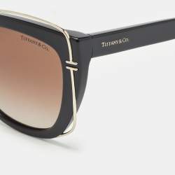 Pre Owned Tiffany & Co. Black/Brown Gradient TF4148 Cat Eye Sunglasses