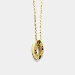 Pre Owned Tiffany & Co. 18K Yellow Gold and Diamond Atlas Pendant Necklace