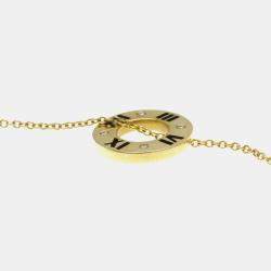 Pre Owned Tiffany & Co. 18K Yellow Gold and Diamond Atlas Pendant Necklace