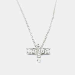 Pre Owned Tiffany & Co. Platinum and Diamond Cross Pendant Necklace