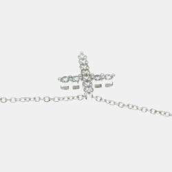 Pre Owned Tiffany & Co. Platinum and Diamond Cross Pendant Necklace