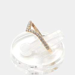 Pre Owned Tiffany & Co. 18K Rose Gold Diamonds Soleste V Ring EU 53