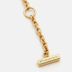 Pre Owned Tiffany & Co. T Smile Mini Diamond 18k Yellow Gold Bracelet