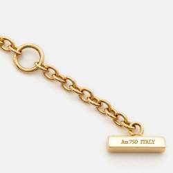 Pre Owned Tiffany & Co. T Smile Mini Diamond 18k Yellow Gold Bracelet