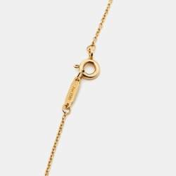 Pre Owned Tiffany & Co. Fleur De Lis Diamond 18k Yellow Gold Necklace