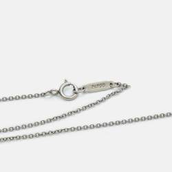 Pre Owned Tiffany & Co. Tiffany Victoria Key Ruby Diamond Platinum Pendant Necklace