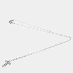 Pre Owned Tiffany & Co. Platinum and Diamond Cross Pendant Necklace