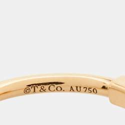 Pre Owned Tiffany & Co. Tiffany T Wire 18k Rose Gold Ring Size 53