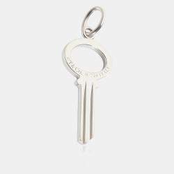 Tiffany & Co. 18k White Gold Keys Fashion Pendant 0.05 CTW