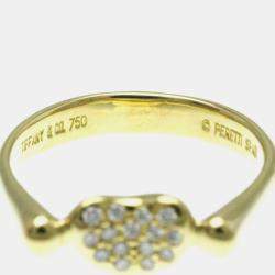 Tiffany & Co. 18K Yellow Gold and Diamond Elsa Peretti Bean Band Ring EU 51