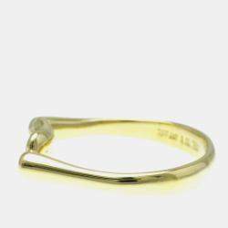 Tiffany & Co. 18K Yellow Gold and Diamond Elsa Peretti Bean Band Ring EU 51