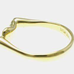Tiffany & Co. 18K Yellow Gold and Diamond Elsa Peretti Bean Band Ring EU 51