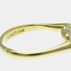 Tiffany & Co. 18K Yellow Gold and Diamond Elsa Peretti Bean Band Ring EU 51