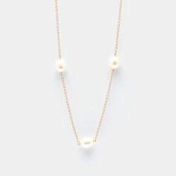 Pre Owned Tiffany & Co. 18K Rose Gold and Pearl Elsa Peretti Pearls by the Yard Station Necklace