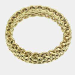 Tiffany & Co. 18K Yellow Gold Somerset Mesh Band Ring EU 46
