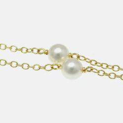 مملوكة مسبقًا Tiffany & Co. 18K Yellow Gold and Pearl Station Necklace