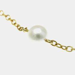 Pre Owned Tiffany & Co. 18K Yellow Gold and Pearl Elsa Peretti Pearls by the Yard Station Necklace