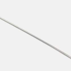 Pre Owned Tiffany & Co. Feather Pendant 18k White Gold Snake Chain Pendant Necklace