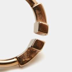 Pre Owned Tiffany & Co. Tiffany T Wire Mother of Pearl Diamond 18k Rose Gold Ring Size 50