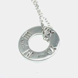 Pre Owned Tiffany & Co. 18K White Gold Diamond Atlas Pierced Diamond Necklace