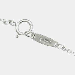 Pre Owned Tiffany & Co. 18K White Gold Diamond Atlas Pierced Diamond Necklace