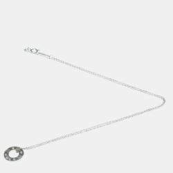 Pre Owned Tiffany & Co. 18K White Gold Diamond Atlas Pierced Diamond Necklace