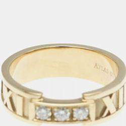 Tiffany & Co. Atlas 18K Pink Gold Diamond Band Ring