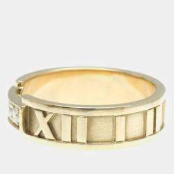 Tiffany & Co. Atlas 18K Pink Gold Diamond Band Ring