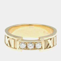 Tiffany & Co. Atlas 18K Pink Gold Diamond Band Ring