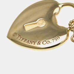 Tiffany & Co. 18K Pink Gold  No Stone Heart Key Pendant Necklace