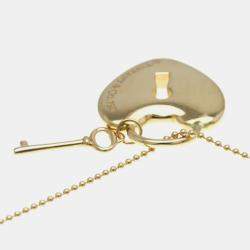 Tiffany & Co. 18K Pink Gold  No Stone Heart Key Pendant Necklace