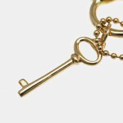 Tiffany & Co. 18K Pink Gold  No Stone Heart Key Pendant Necklace