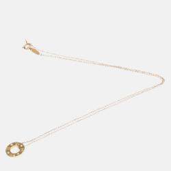 Pre Owned Tiffany & Co. 18K Rose Gold and Diamond Atlas Pendant Necklace