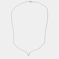 Tiffany & Co. 18k White Gold Diamonds Horse Shoe Necklace
